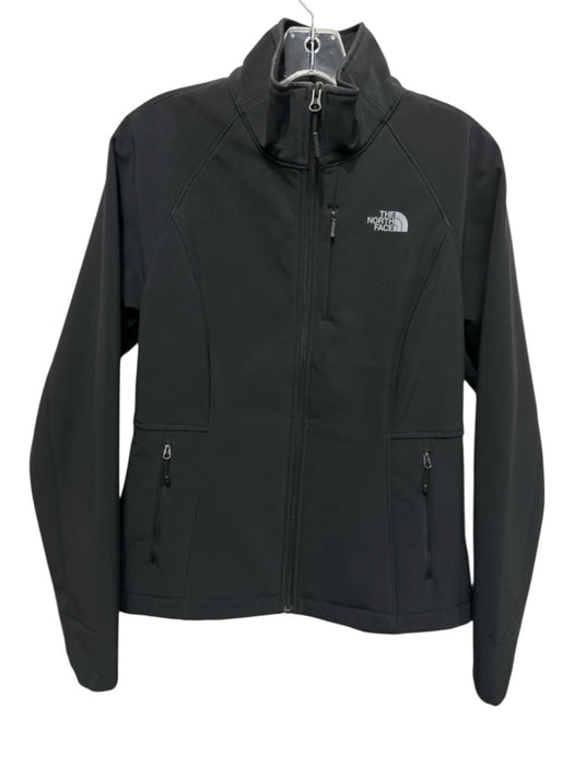 The North Face Size M Black Polyester Blend Zip Front High Neck Jacket Black / M