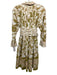 Miss June Paris Size Est L Cream, Green & Pink Cotton Floral Dress Cream, Green & Pink / Est L