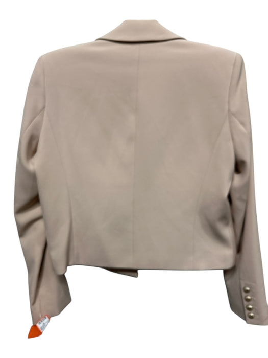 Generation Love Size L Beige Pink Polyester Blend Shoulder Pads Blazer Jacket Beige Pink / L