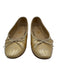 Chanel Shoe Size 39 Gold Patent Leather Bow detail Logo Cap Toe Flats Gold / 39