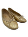 Chanel Shoe Size 39 Gold Patent Leather Bow detail Logo Cap Toe Flats Gold / 39