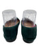 Chanel Shoe Size 39 Green Leather Bow detail Logo Shimmer Nubuck Flats Green / 39