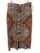 Cartolina Size L Green, White & Orange Cotton Embroidered Button Front Skirt Green, White & Orange / L