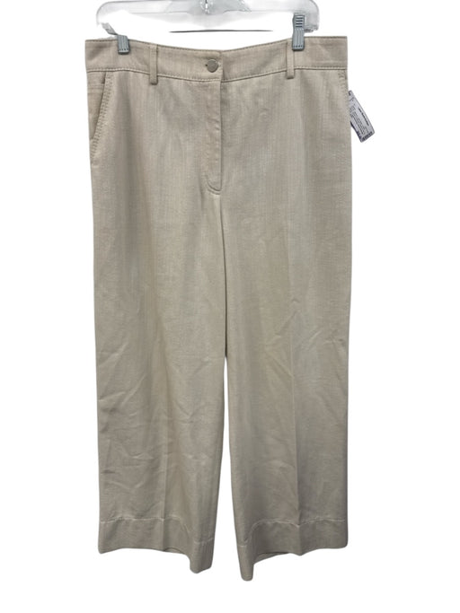 Akris Punto Size 12 Light Wash Cotton Blend Denim Pocketed Wide Leg Jeans Light Wash / 12
