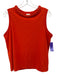 Cinq a Sept Size L Red Cotton Blend Sleeveless Braided detail Tank Top Red / L