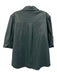 Tyler Boe Size 12 Dark Teal Green Viscose Faux Leather 1/2 Sleeve Overshirt Top Dark Teal Green / 12