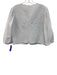 Melissa Nepton Size L White Cotton Quilted 3/4 Balloon Sleeve Pocketed Jacket White / L