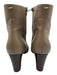 Maison Margiela Shoe Size 39 Taupe Beige Leather Side Zip Stacked Heel Booties Taupe Beige / 39