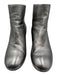 Rag & Bone Shoe Size 39 Pewter Silver Leather Metallic Back Zip Ankle Booties Pewter Silver / 39