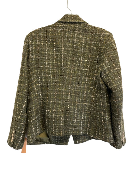 Generation Love Size Large Olive Green Cotton Blend Gold Thread Buttons Jacket Olive Green / Large