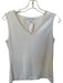 St. John Size S Cream Wool Blend Sleeveless Knit V Neck Top Cream / S