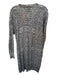 Zadig & Voltaire Size S Gray & White Cashmere & Silk Long Sleeve Dress Gray & White / S