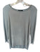 St John Size S Light Blue Rayon Blend Long Sleeve Knit Detail Rhinestone Top Light Blue / S