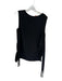 St John Size S Black & Amber Silk Sleeveless Fringe Tie Front Top Black & Amber / S