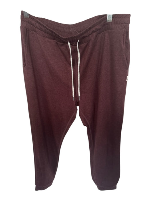 Vuori Size L Burgundy Shell Blend Drawstring Jogger Elastic Waist Athletic Pants Burgundy / L