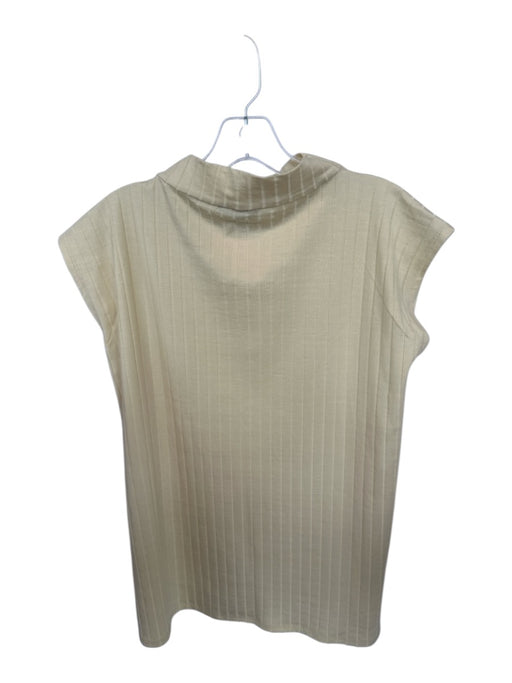 Eileen Fisher Size S Butter Yellow Tencel Blend Sleeveless Mock Neck Ribbed Top Butter Yellow / S