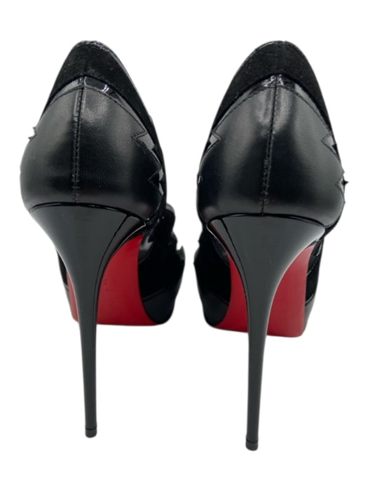 Christian Louboutin Shoe Size 36 Black Leather Patent Leather Mesh Pumps Black / 36