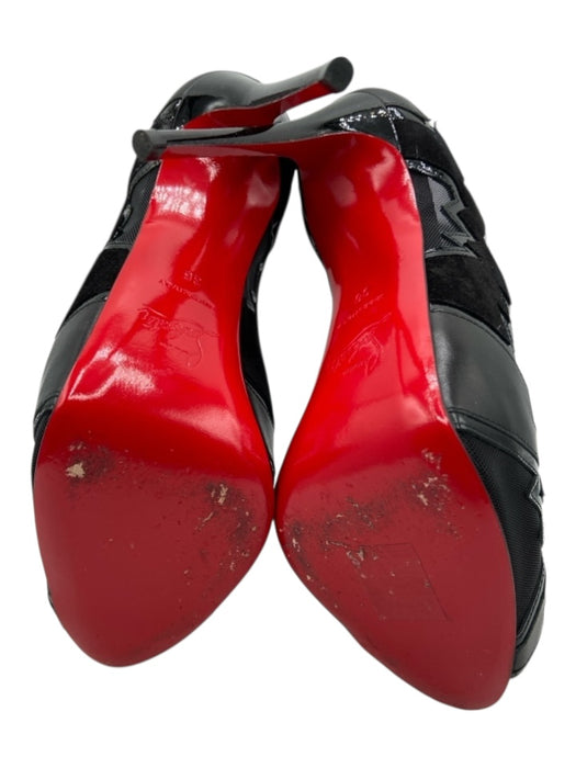 Christian Louboutin Shoe Size 36 Black Leather Patent Leather Mesh Pumps Black / 36