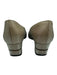 Salvatore Ferragamo Shoe Size 6 Champagne & Gray Green Textile Shimmer Pumps Champagne & Gray / 6