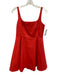 Theory Size 6 Tomato Red Cotton Blend Pique Square Neck Mini Skater Dress Tomato Red / 6