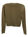 L'agence Size S Olive Green Rayon Blend Knit Ornate buttons shoulder pads Jacket Olive Green / S
