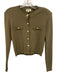 L'agence Size S Olive Green Rayon Blend Knit Ornate buttons shoulder pads Jacket Olive Green / S