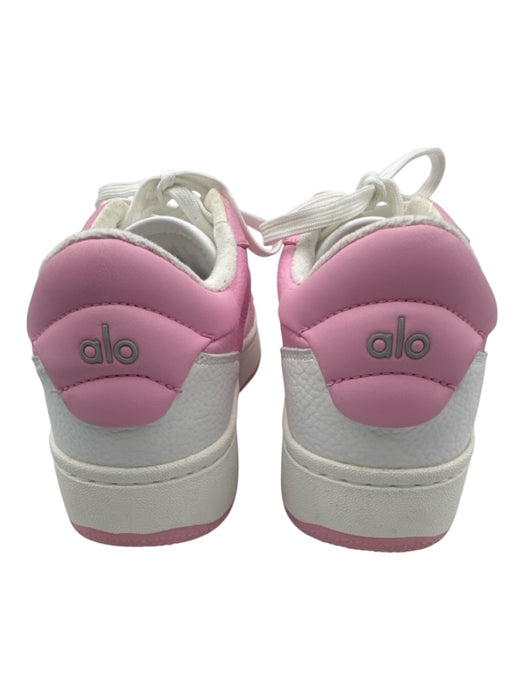Alo Yoga Shoe Size 7.5 Pink & White Synthetic Perforated Colorblock Sneakers Pink & White / 7.5