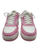 Alo Yoga Shoe Size 7.5 Pink & White Synthetic Perforated Colorblock Sneakers Pink & White / 7.5