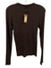 Rag & Bone Size M Dark Brown Pima Cotton Blend Ribbed Long Sleeve Top Dark Brown / M