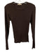 Rag & Bone Size M Dark Brown Pima Cotton Blend Ribbed Long Sleeve Top Dark Brown / M