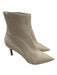Aquatalia Shoe Size 7.5 Cream White Leather Upper Seam Detail Side Zip Boots Cream White / 7.5