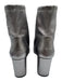 Stuart Weitzman Shoe Size 7.5 Silver Tone Leather Upper Pointed Toe Ankle Boots Silver Tone / 7.5