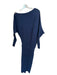 Deluc Size XS Navy Long Sleeve Ribbed Elastic Waist Midi Dress Navy / XS
