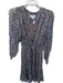 Velvet Size XS Gray & Purple Cotton Blend Long Balloon Sleeve Metallic Dress Gray & Purple / XS