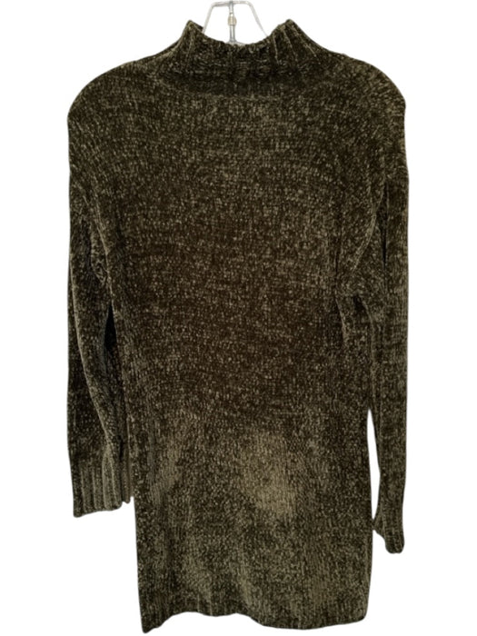 Bella Dahl Size XS Green Velvet Mock Neck Long Sleeve Knit Sweater Green / XS