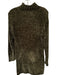 Bella Dahl Size XS Green Velvet Mock Neck Long Sleeve Knit Sweater Green / XS