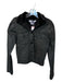 Sam Edelman Size XS Black Coated Canvas Faux Fur Collar Jacket Black / XS
