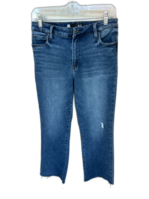 KUT Size 4 Med Dark Wash Straight distressed Jeans Med Dark Wash / 4