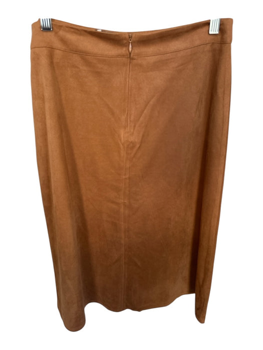 Bagatelle Size S Camel Vegan Suede High Waist Back Zip Midi Skirt Camel / S