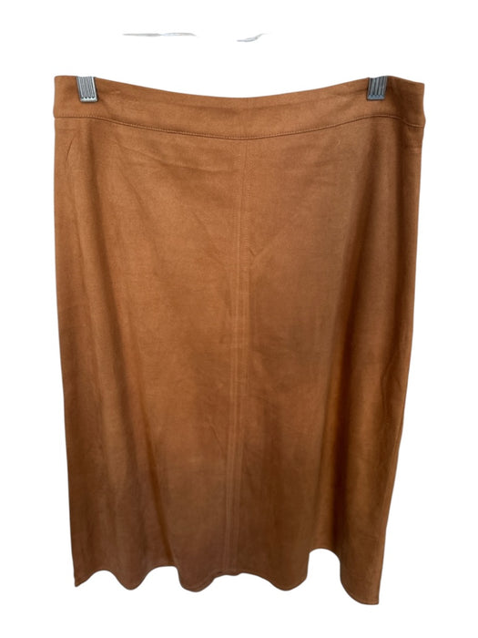 Bagatelle Size S Camel Vegan Suede High Waist Back Zip Midi Skirt Camel / S