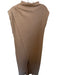 Zara Size S Tan Polyester Cap Sleeve Mock Neck Knit Maxi Dress Tan / S