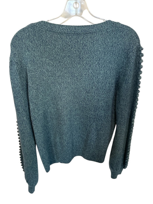 Charli Size XS Navy & Green Viscose Blend Pom Pom Long Sleeve Knit Sweater Navy & Green / XS