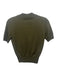 Staud Size XS Olive Green Wool Knit V Neck Short Sleeve Sweater Top Olive Green / XS