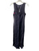 Vince Size XS Slate Blue Acetate Satin Sleeveless Keyhole Back U Neck Dress Slate Blue / XS