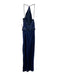 Reformation Size 0 Dark Blue Silk Halter Neck V Detail Back Zip Dress Dark Blue / 0