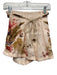 Zimmermann Size 0P Light Pink & Brown Linen Botanical Print Tie Waist Shorts Light Pink & Brown / 0P