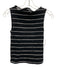 J. Crew Size XXS Black & White Cotton Blend Sleeveless Striped Shirred Top Black & White / XXS