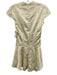 Zara Size XS Cream White Polyester Cap Sleeve Floral Jacquard Boning Dress Cream White / XS
