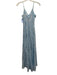 Love Shack Fancy Size 0 Light Blue Silk Blend Spaghetti Strap Ruffle Midi Dress Light Blue / 0