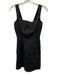 Reformation Size 0 Black Linen Sleeveless Shirred Darted Mini Dress Black / 0